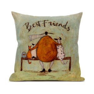 Best Friends - Mustard Cushion Cover