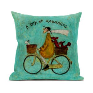 Box of Sausages - Mustard Cushion Cover