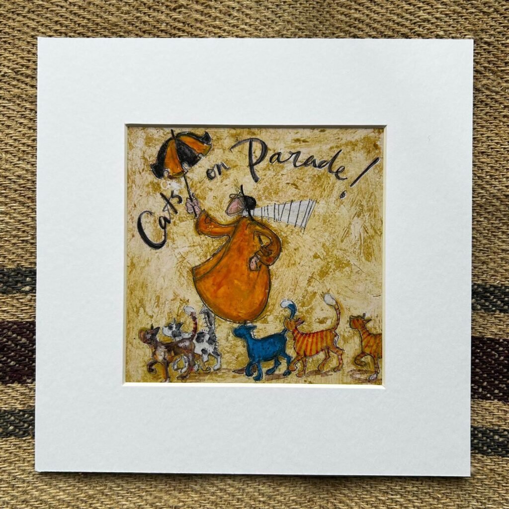 Cats on Parade - Mounted Print