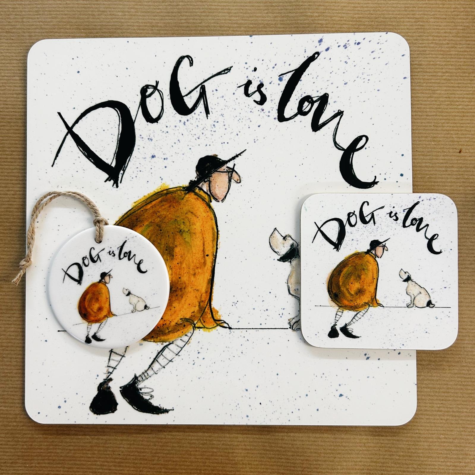 Dog Is Love - Glossy Table Mat - Image 2