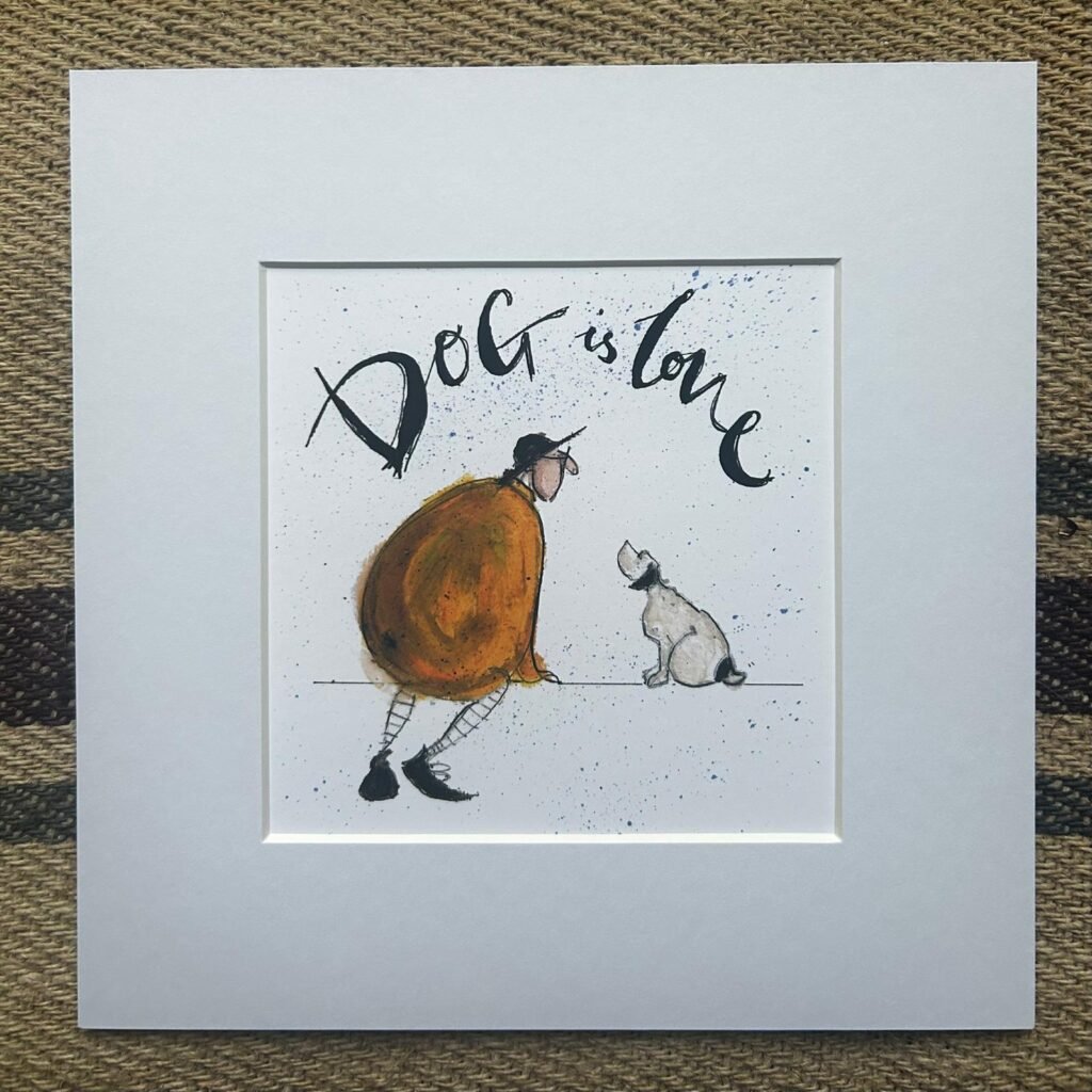 Dog Is Love - Mounted Print
