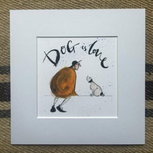 Dog Is Love - Mounted Print