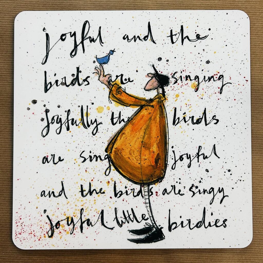 Joyful Birds - Glossy Table Mat
