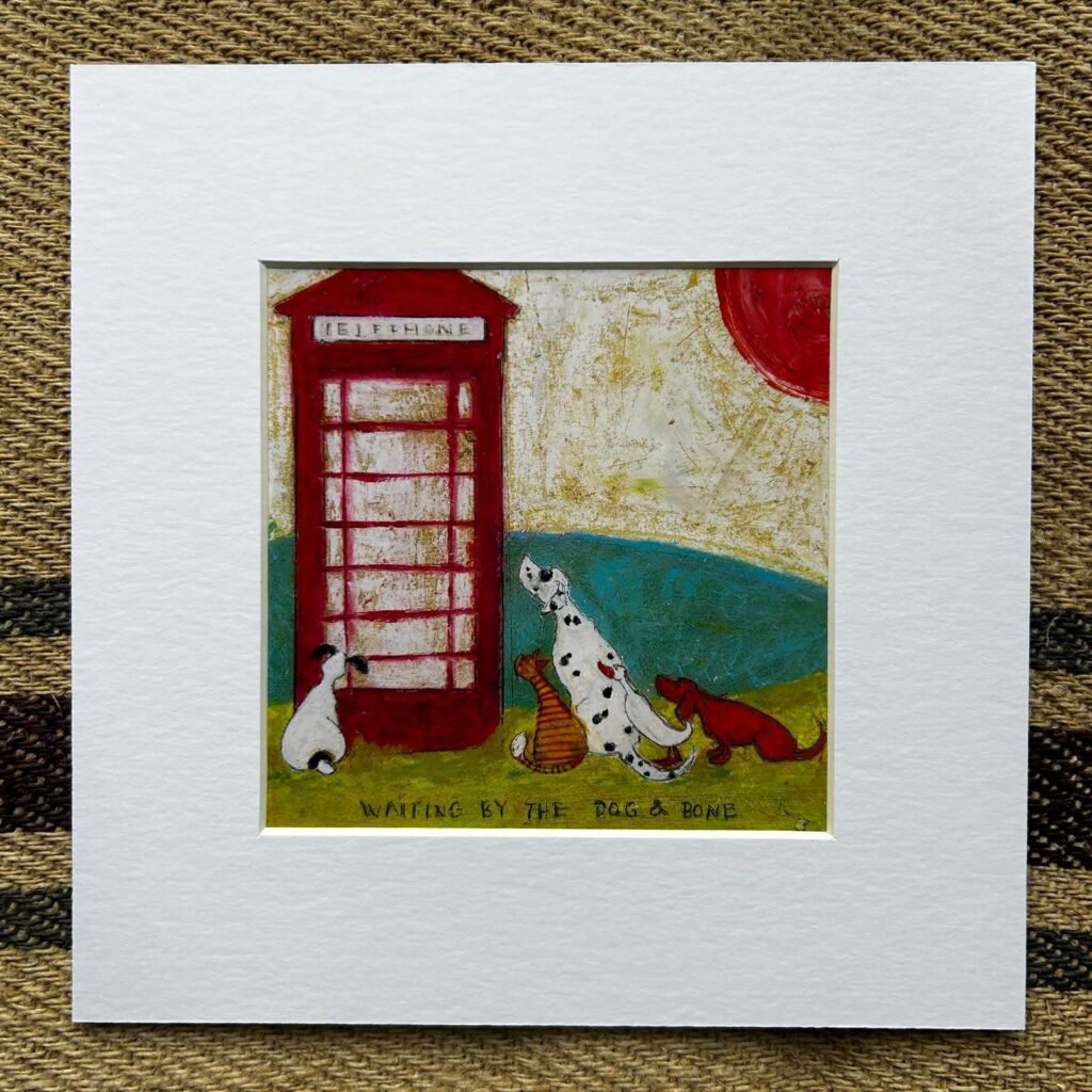 Dog & Bone - Mounted Print
