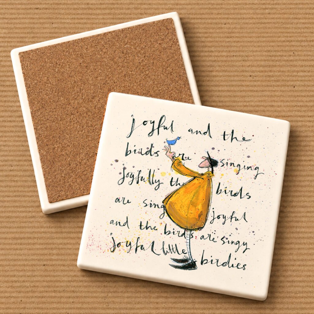 Joyful Birds - Ceramic Coaster