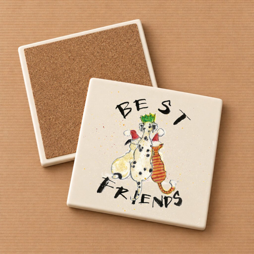 Best Friends - Ceramic Coaster